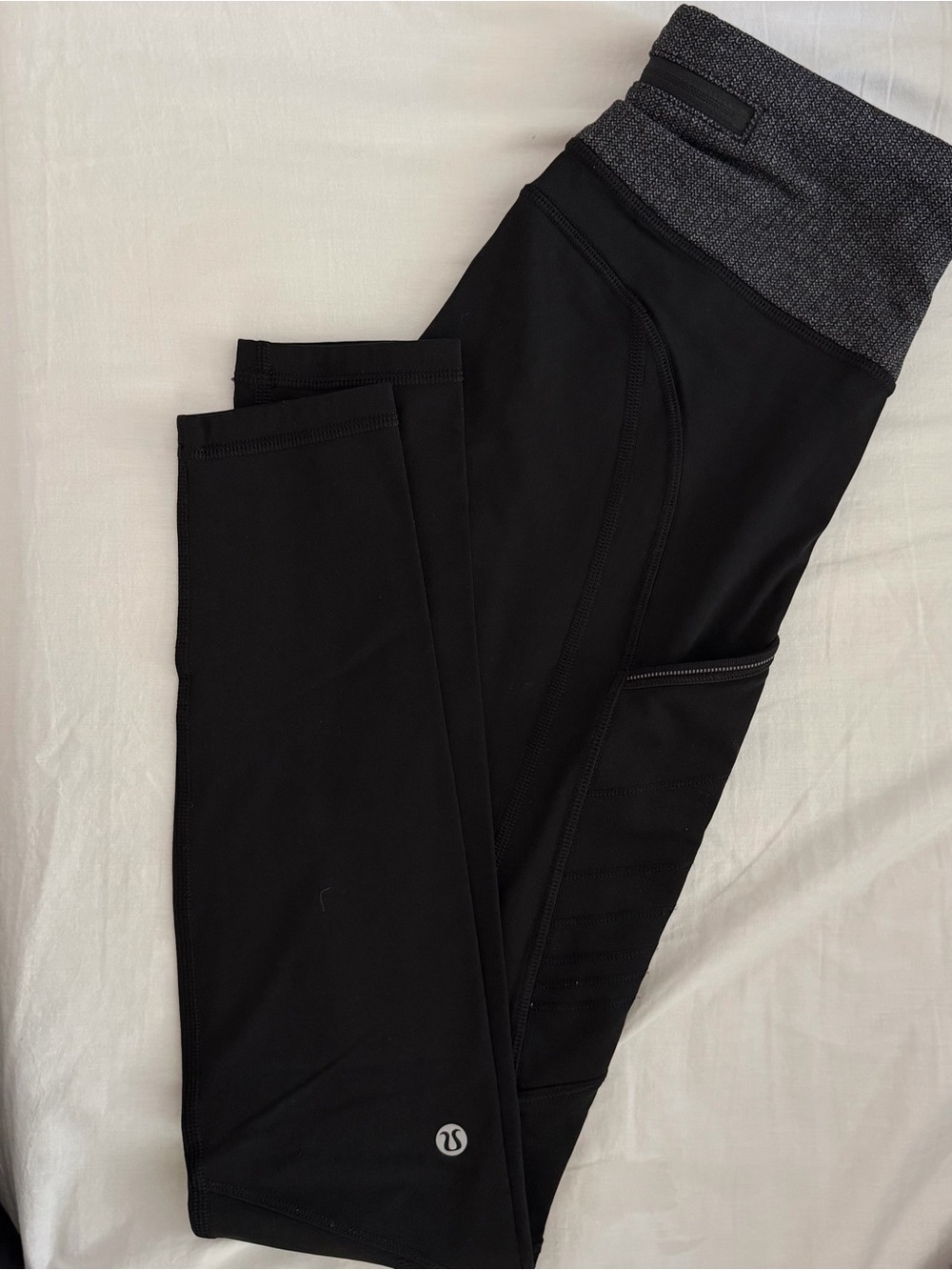 lululemon athletica Cold Weather Leggings Black Heathered Gray
